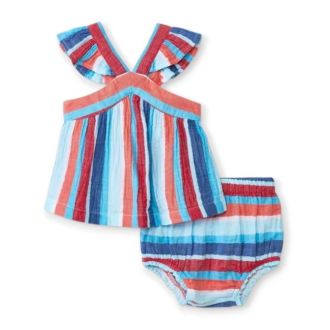 Cat & Jack conjunto 2 piezas multicolor rayas - Talla 12m